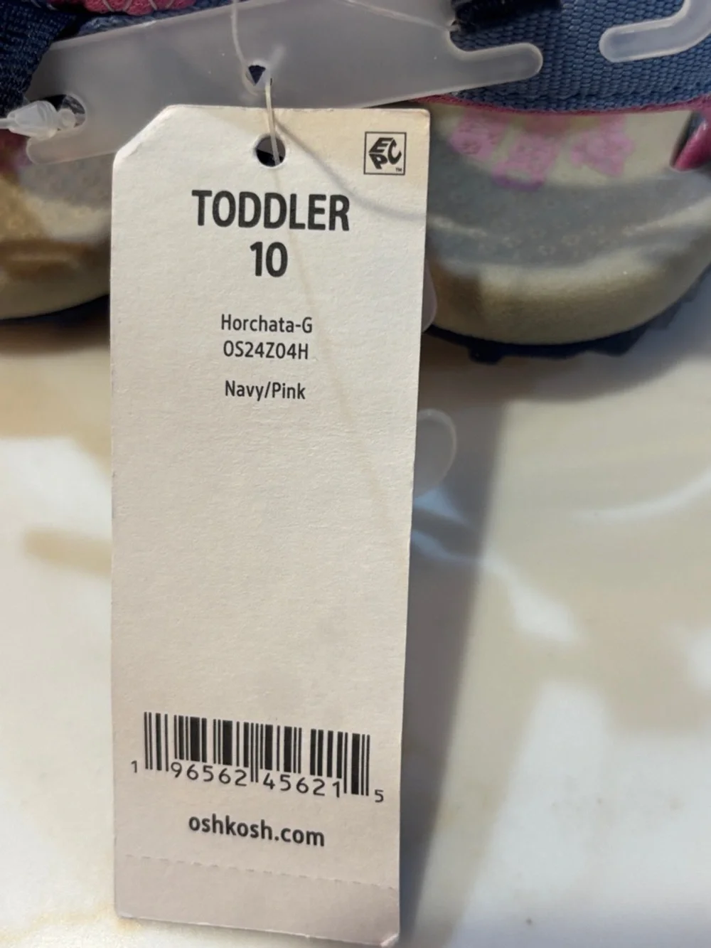 OshKosh B'gosh Horchata-G Sport Sandals Gray Pink Toddler Girl 10